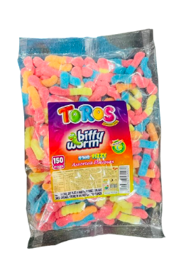 Toros[Pkt]S/Fizzy Bity Worm 150Pc Asstd