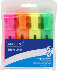 Marlin Highlighters 4’S Asstd [Sm10]