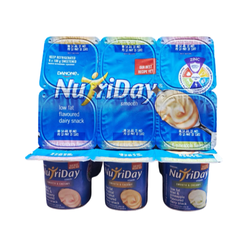 Nutriday Smooth 6X100G Sbry/Mx Frt/Bana [180896]