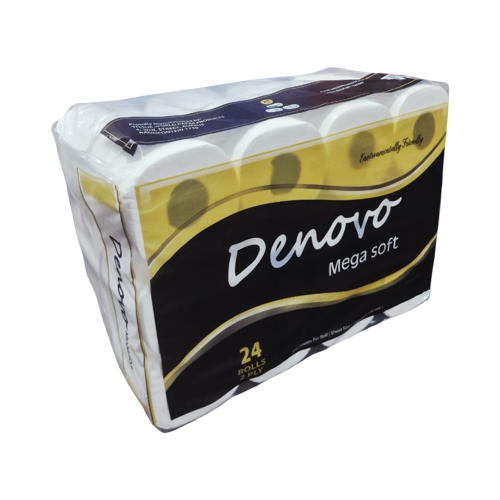 Toilet Paper 2Ply 24’S Denovo 350Sht Vgn Mega Soft