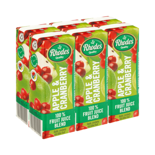 Rhodes 100% 6X200Ml Apple/Cranberry