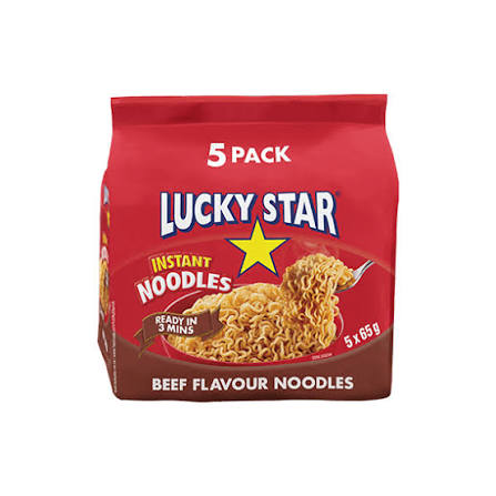 Lucky Star Noodles Beef 5X65G