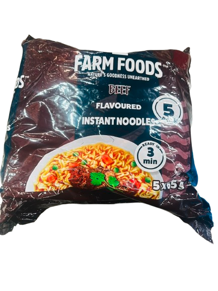 Farm Foods Noodles 5X65G Beef