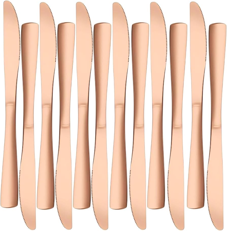 S/Steel 12Pcs Dessert Knife Rose*Fine*