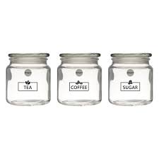 Regent Glass 3’S Tea;Coff;Sugar Canisters