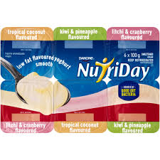 Nutriday Smooth 6X100G Trop Cnut;Kiwi P/App;Litchi