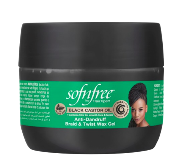 Snf Bco Braid&Twist Wax Gel 500Ml Blk Cast Oil
