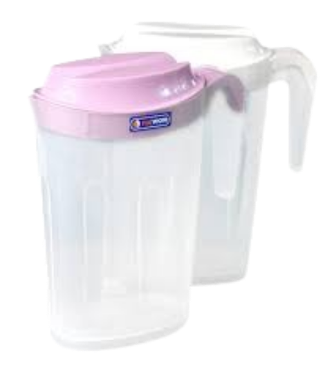 Jug Two Tone Milk 18” Wht+Pink