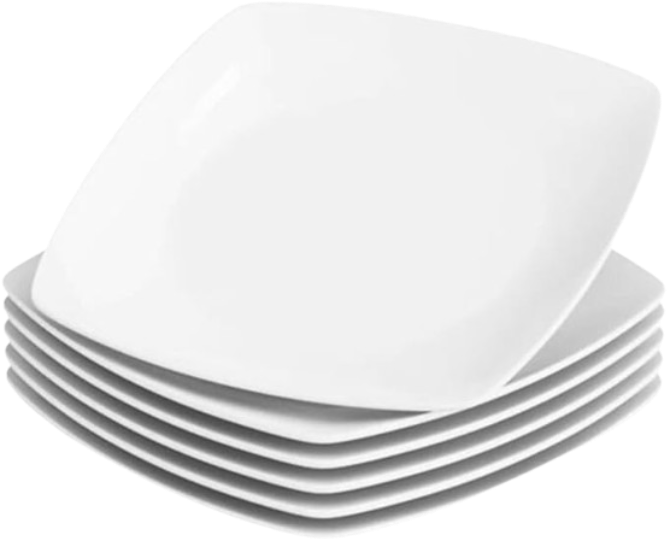 Dinner Plate Sqre White 1’S Astd