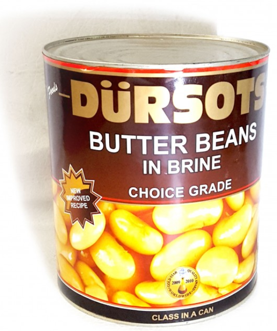 Dursots 3Kg Butter Beans In Brine