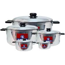 Kango Pots Set 10Pc Aluminium