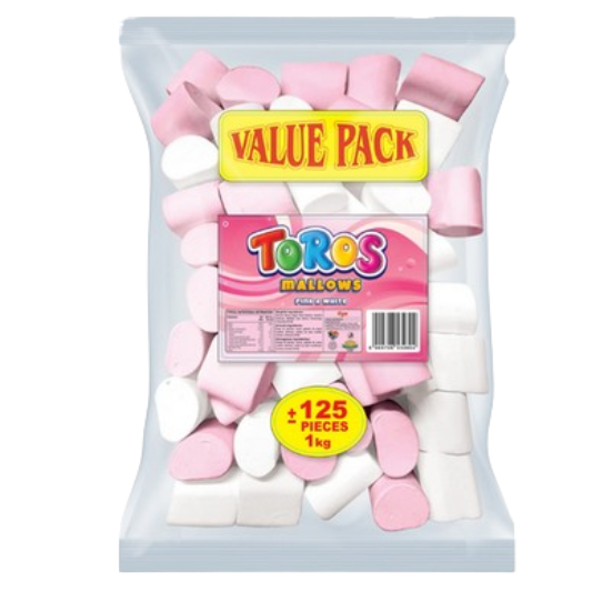 Toros M/Malow 1X125Pcs Pnk&Wht [V/Pack]