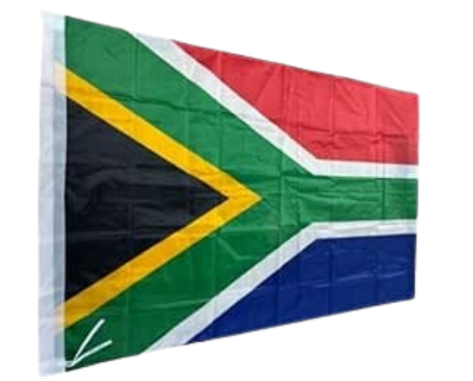 South African Flag H/Held Larg