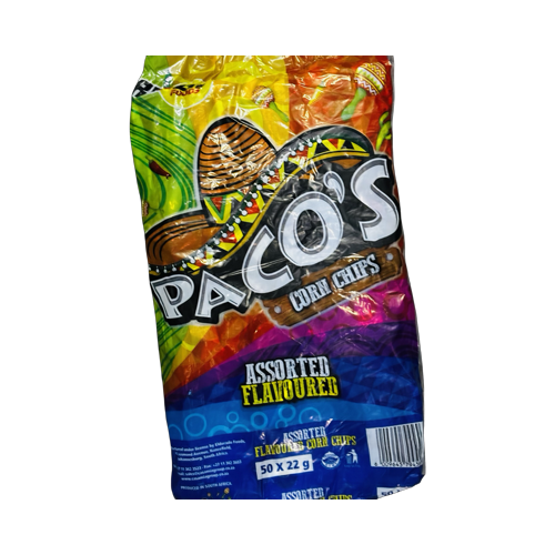 Paco Corn Chips Assorted 50X22G